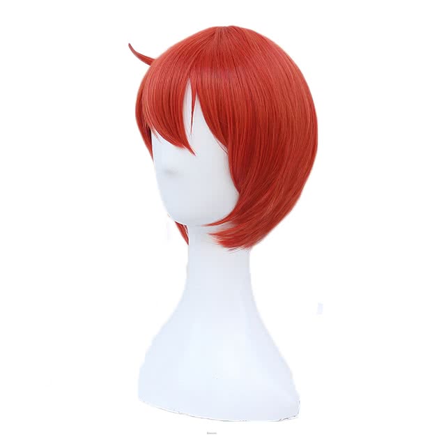 Hataraku Saibou AE3803  Red Blood Cell Short Orange Cosplay Wigs