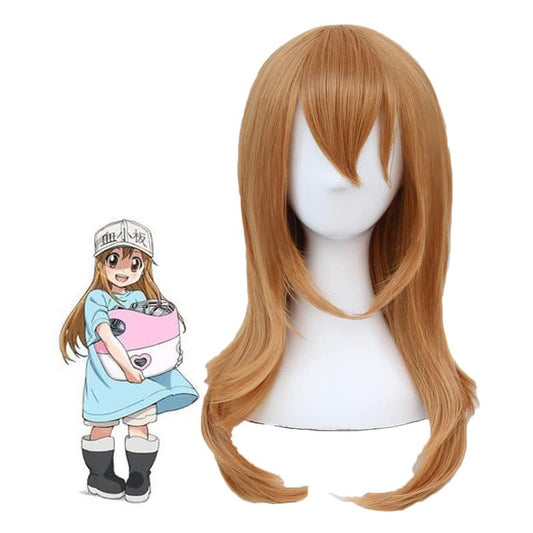 Hataraku Saibou Cells At Work Platelet Long Straight Flaxen Cosplay Wigs