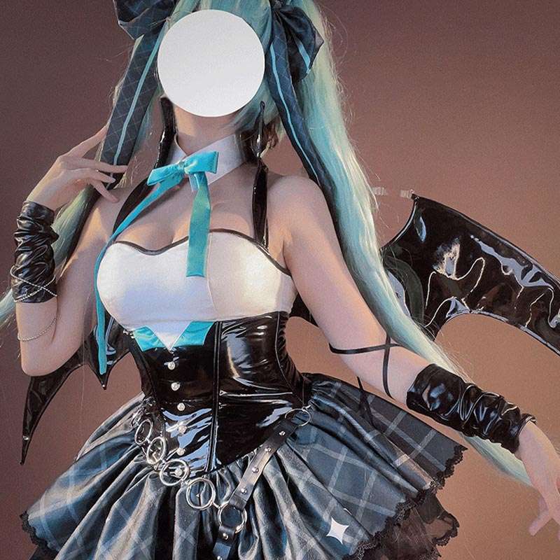 Hatsune Miku × Rascal the Raccoon Devil Halloween Cosplay Costume
