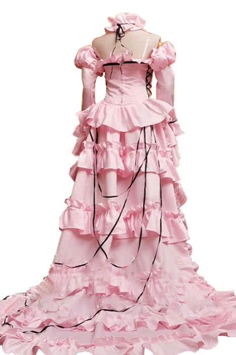 Chobits Chi Cute Pink Long Dress Cosplay Costumes