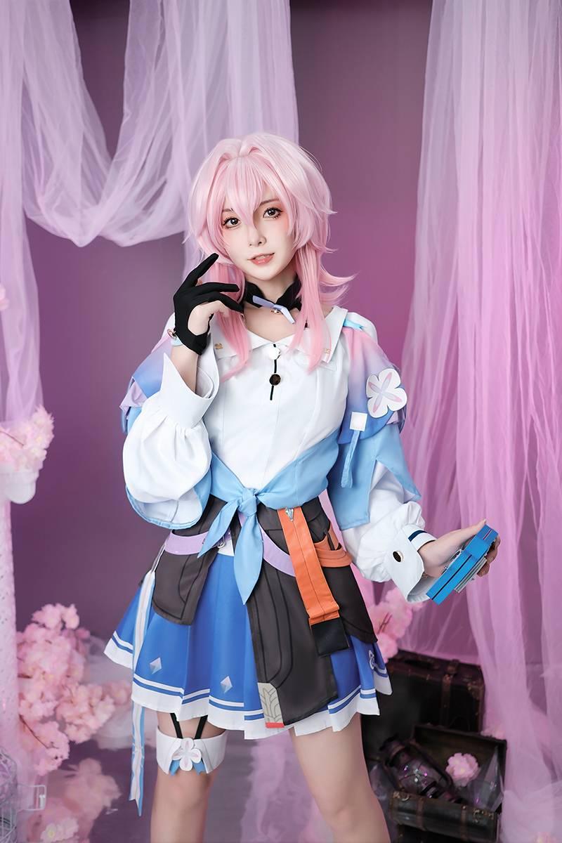 Honkai: Star Rail March 7th Pink Cosplay Wigs