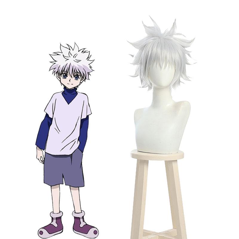 Hunter x Hunter Killua Zoldyck Short Grey Cosplay Wigs