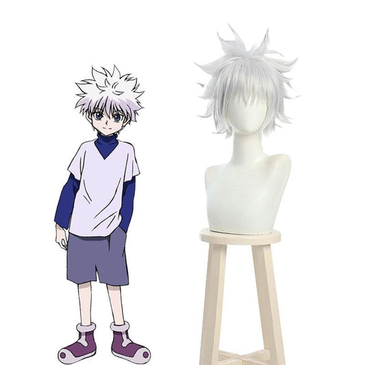 Hunter x Hunter Killua Zoldyck Short Grey Cosplay Wigs
