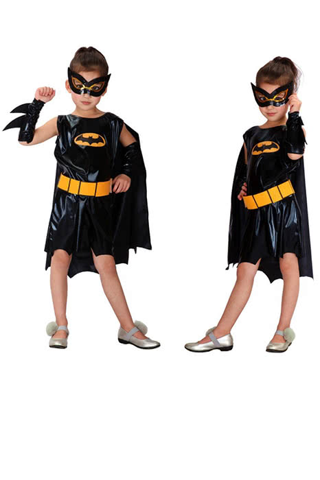 Children's Halloween Girls Batman Kids Batman Cosplay Costume