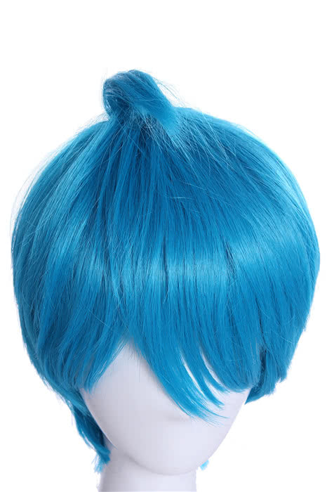Inside Out Joy Light Blue Anime Short Cosplay Wigs