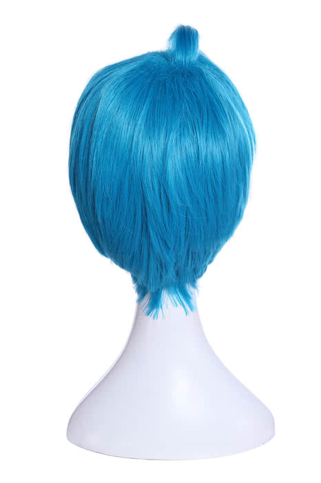 Inside Out Joy Light Blue Anime Short Cosplay Wigs