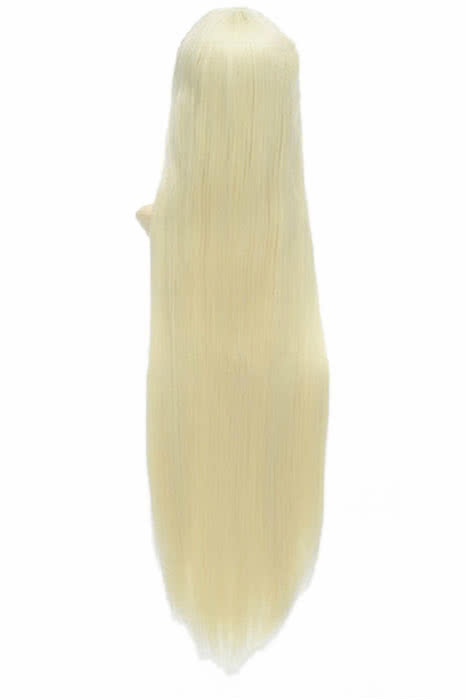 100cm Long Inu x Boku SS Yukinokouji Nobara Cosplay Wig Pale Golden Staright Wigs