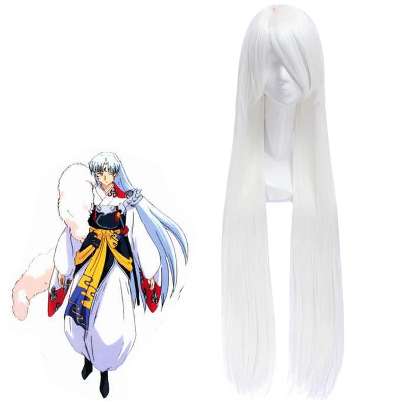 Inuyasha Sesshomaru Silver Long Cosplay Wig