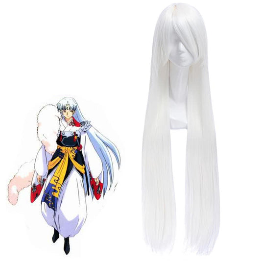 Inuyasha Sesshomaru Silver Long Cosplay Wig