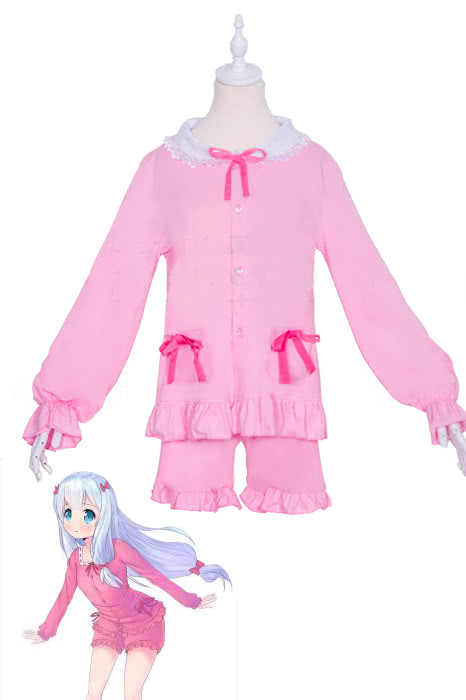 Eromanga Sensei Izumi Sagiri Pink Cosplay Costume Pajamas