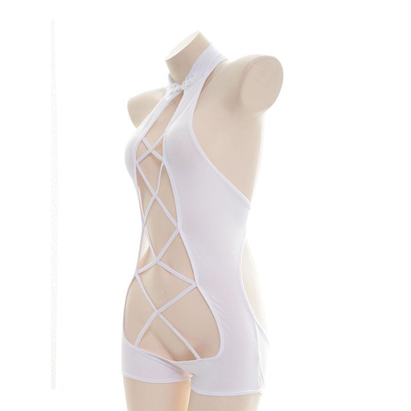 Japanese Hollow Sexy Underwear 2 Colors Cosplay Costume