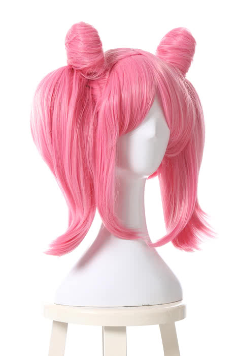 40cm Pink Medium Sailor Moon Chibi Usa Cosplay Wigs