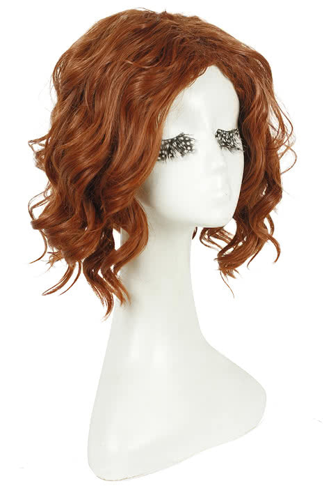 32cm Black Widow Dark Brown Cosplay Wig