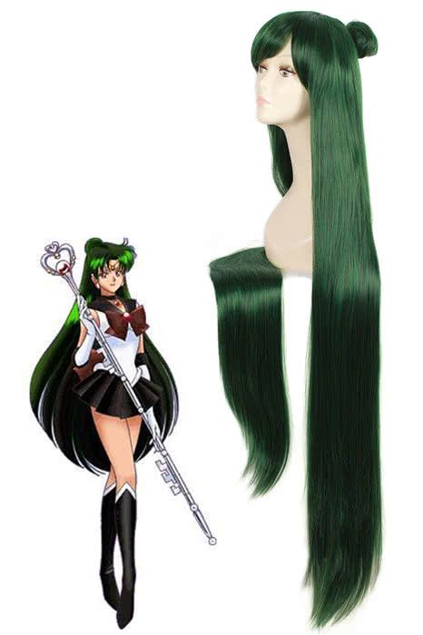 100cm Long Cosplay  Wig of Sailor Pluto Meiou Setsun