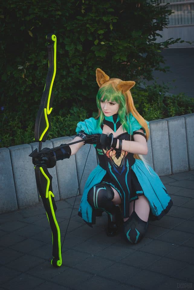 Fate/Apocrypha Archer of Red Servant Green Dress Cosplay Costumes