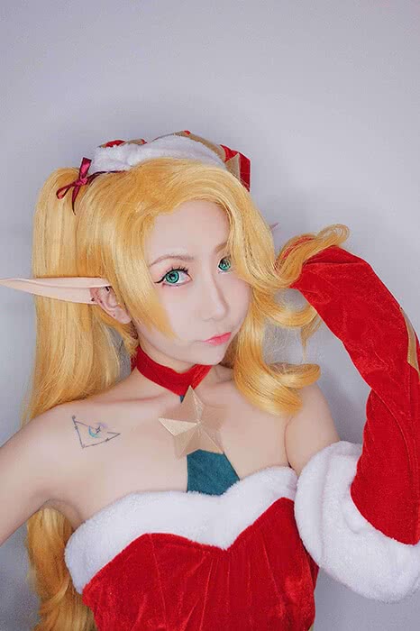 LOL Christmas Jinx Game Cosplay Wigs Long Gloden Woman Wigs