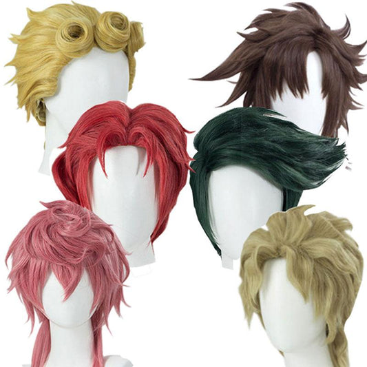 JoJo's Bizarre Adventure Kishibe Rohan Giorno Giovanna Trish Una Kakyoin Noriaki Dio Brando Joseph Joestar Cosplay Wigs