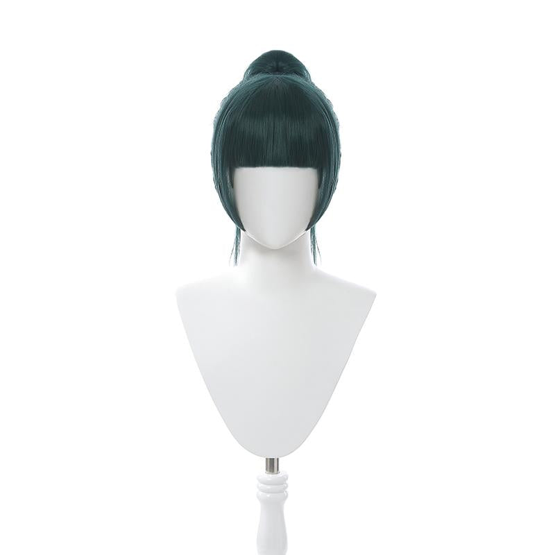 Jujutsu Kaisen Sorcery Fight Zenin Maki Green Ponytail Cosplay Wigs