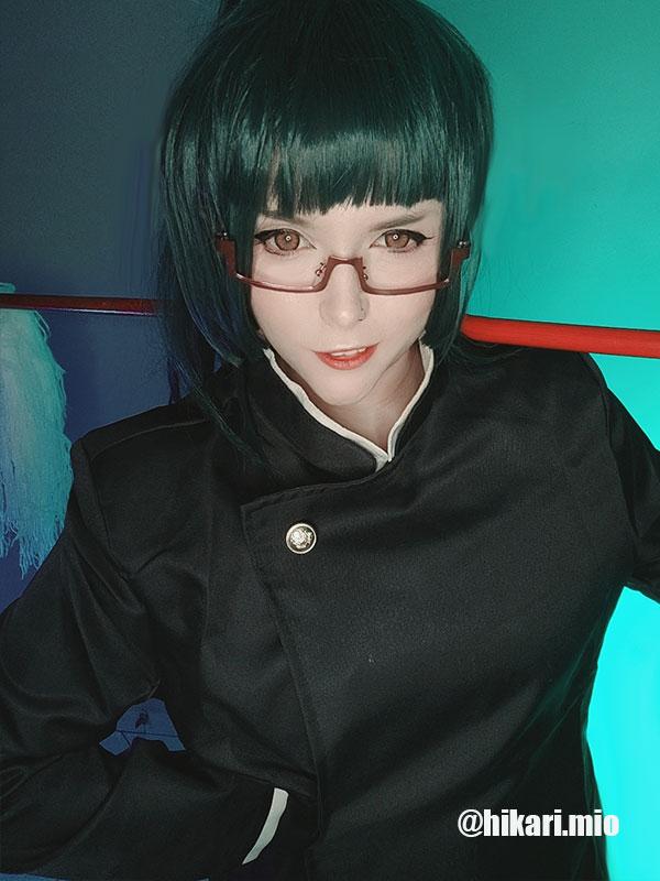 Jujutsu Kaisen Sorcery Fight Zenin Maki Green Ponytail Cosplay Wigs
