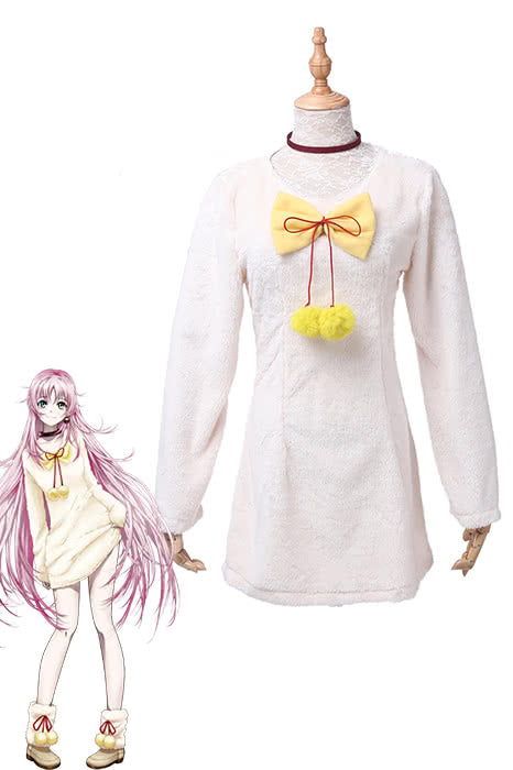 K Project Neko V Neck Wool Plush Sweater Dress Cosplay Costume