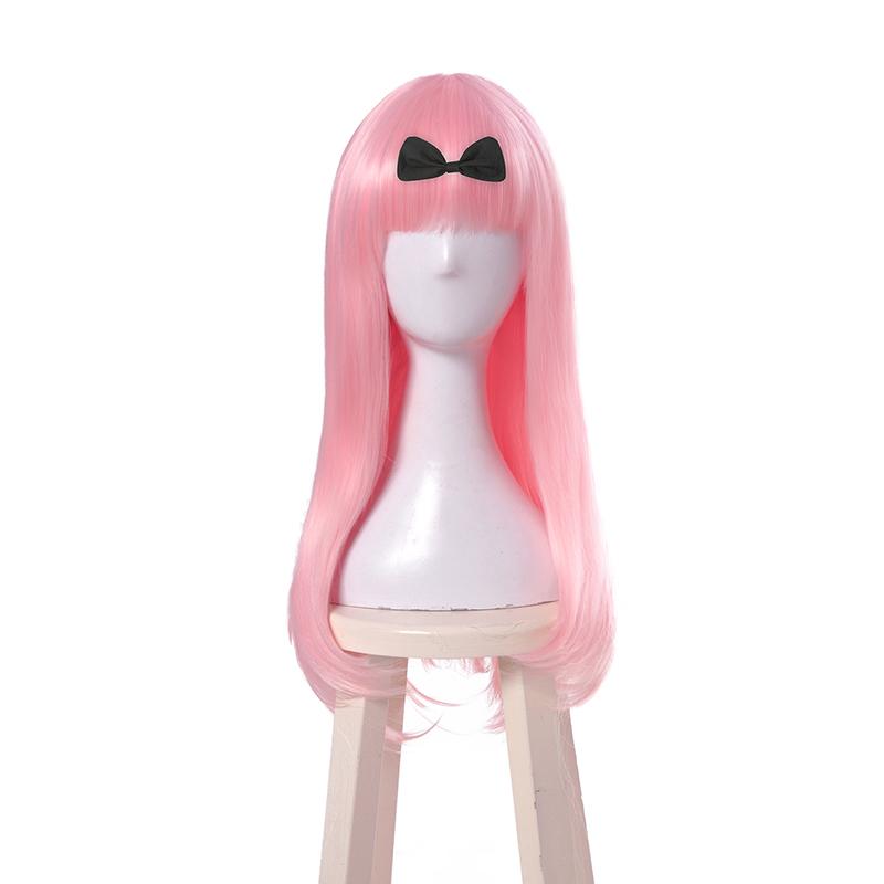 Kaguya-sama wa Kokurasetai Tensai-tachi no Renai Zunousen Chika Fujiwara Pink Long Cospaly Wigs