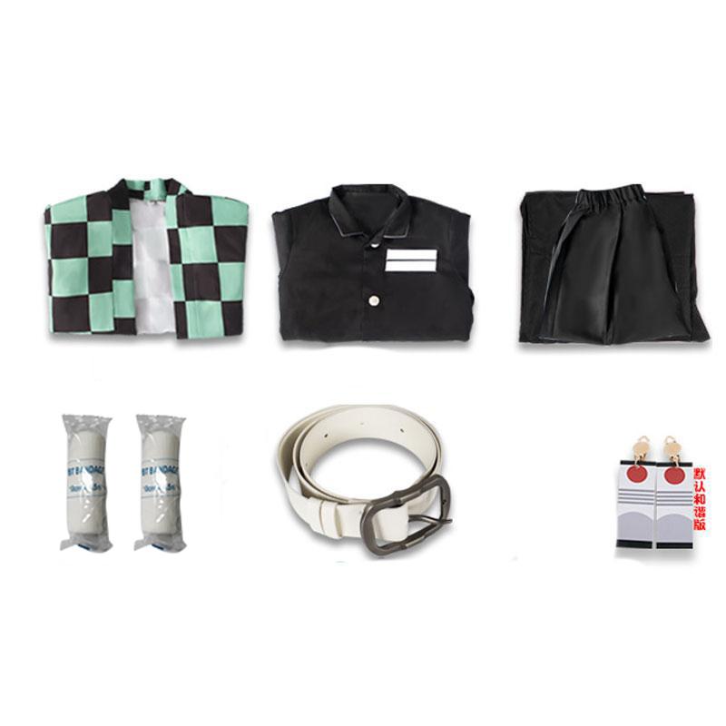 Kid Demon Slayer Tanjirou Kamado kimono Halloween Cosplay Costume
