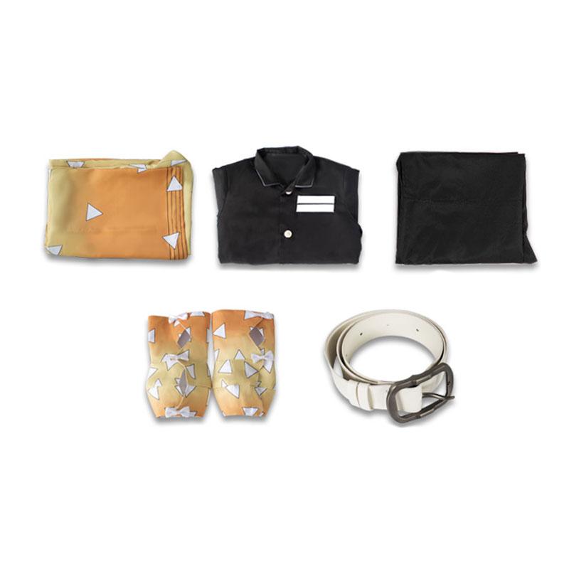 Kid Demon Slayer Zenitsu Agatsuma kimono Cosplay Costume