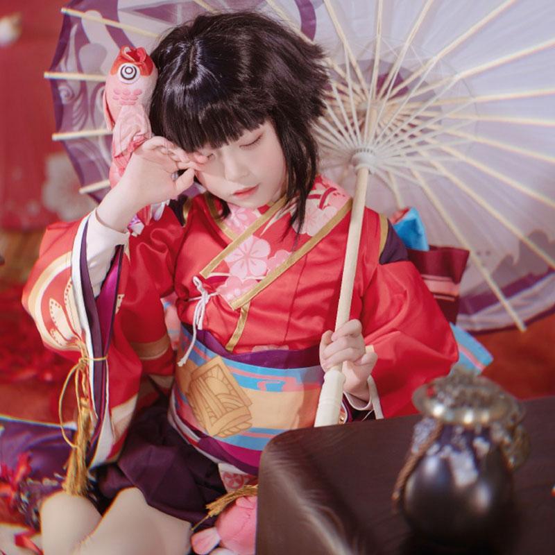 Kid Onmyoji Kagura Kimono Halloween Cosplay Costume
