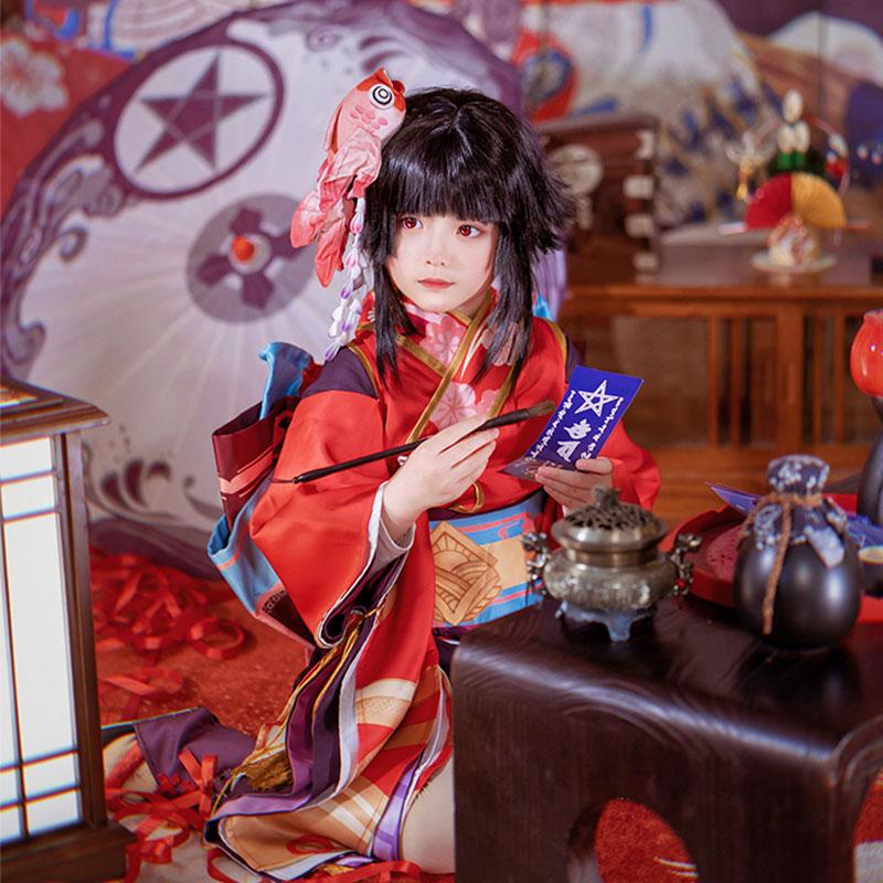 Kid Onmyoji Kagura Kimono Halloween Cosplay Costume