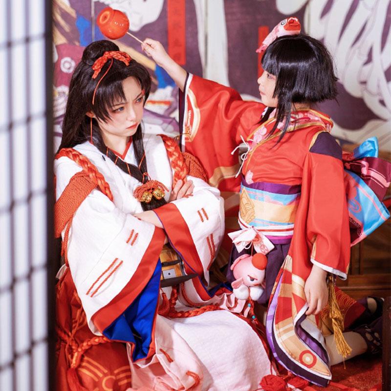 Kid Onmyoji Kagura Kimono Halloween Cosplay Costume