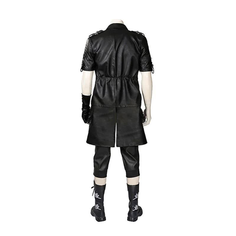 Kingsglaive Final Fantasy XV Noctis Black leather Cosplay  Costume
