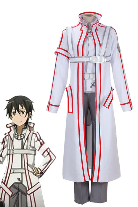 Sword Art Online Kirito Knights of the Blood White Cosplay Costume