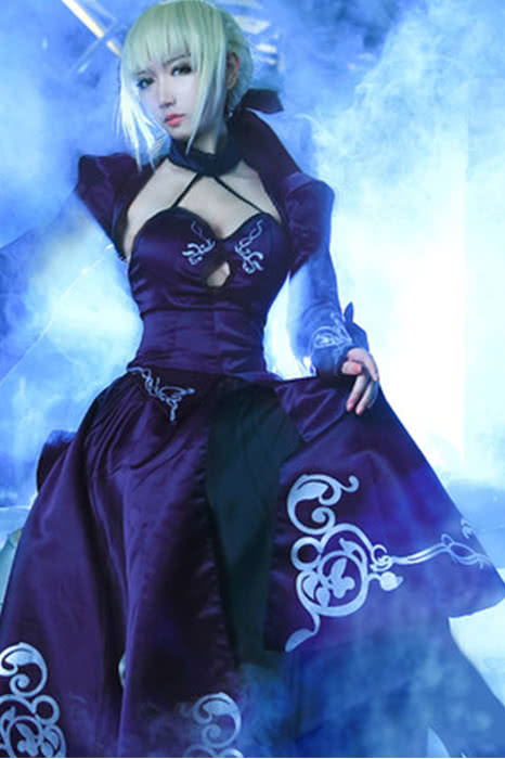 Fate Saber Alter Cosplay Costumes Female Evening Dresses