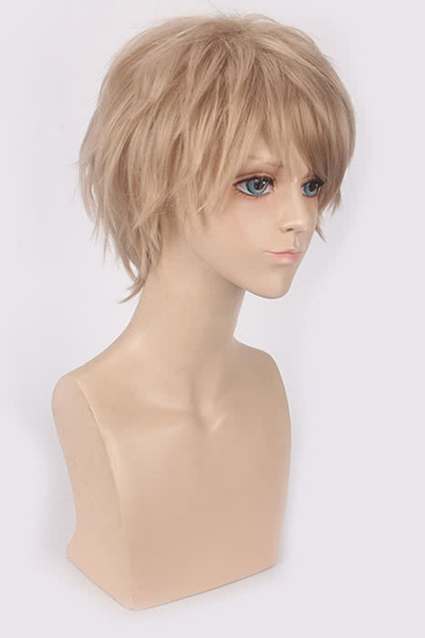 Kiss Him, Not Me Hayato Shinomiya Synthetic Cosplay Wigs Men Short Flaxen Hair Wigs