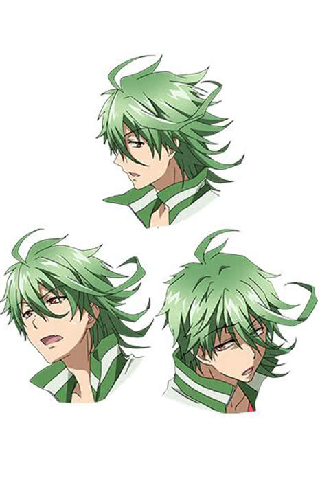 Servamp Sakuya Watanuki Anime Cosplay Wigs Synthetic Green Wigs