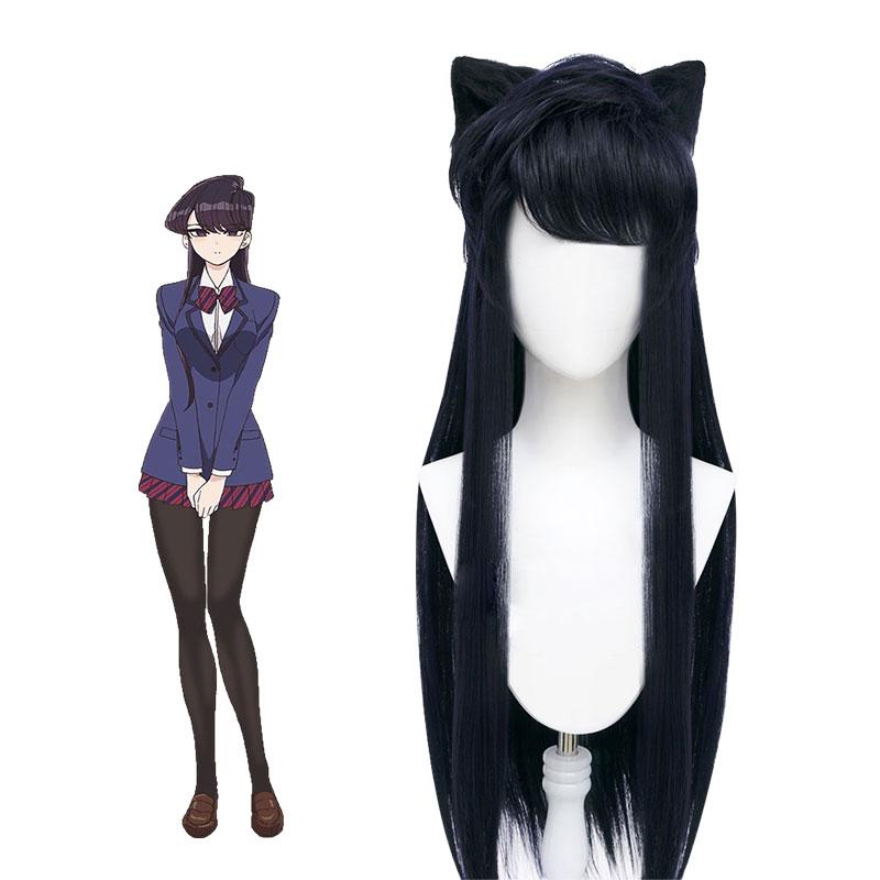 Komi Can't Communicate Komi Shouko Deep Blue Long Cosplay Wigs