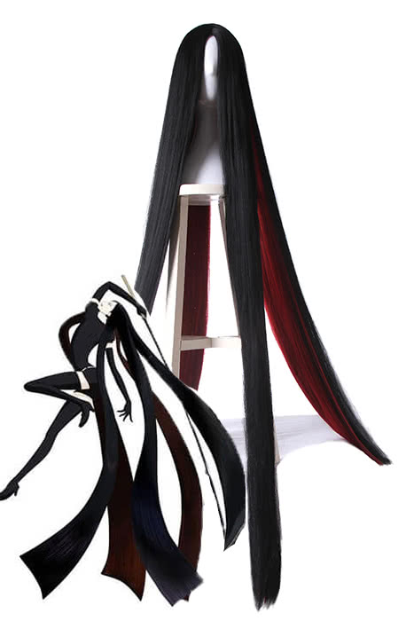 Land of the Lustrous Bort Very Long Black Mixed Red Special Anime Cosplay Wigs