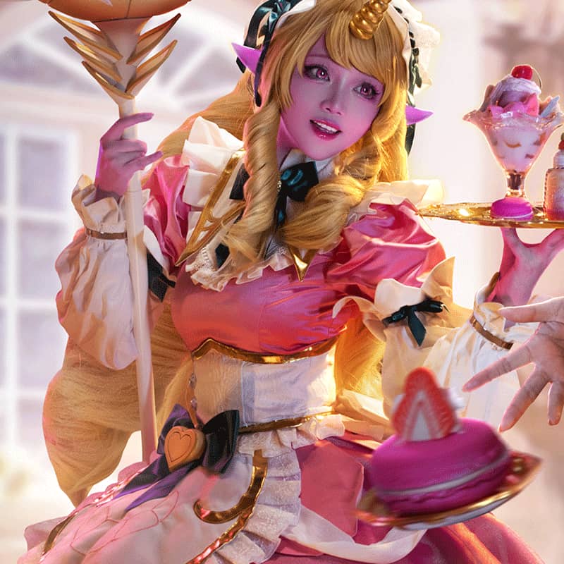 League Of Legends LOL Cafe Cutie Soraka Cosplay Unicorn Horn