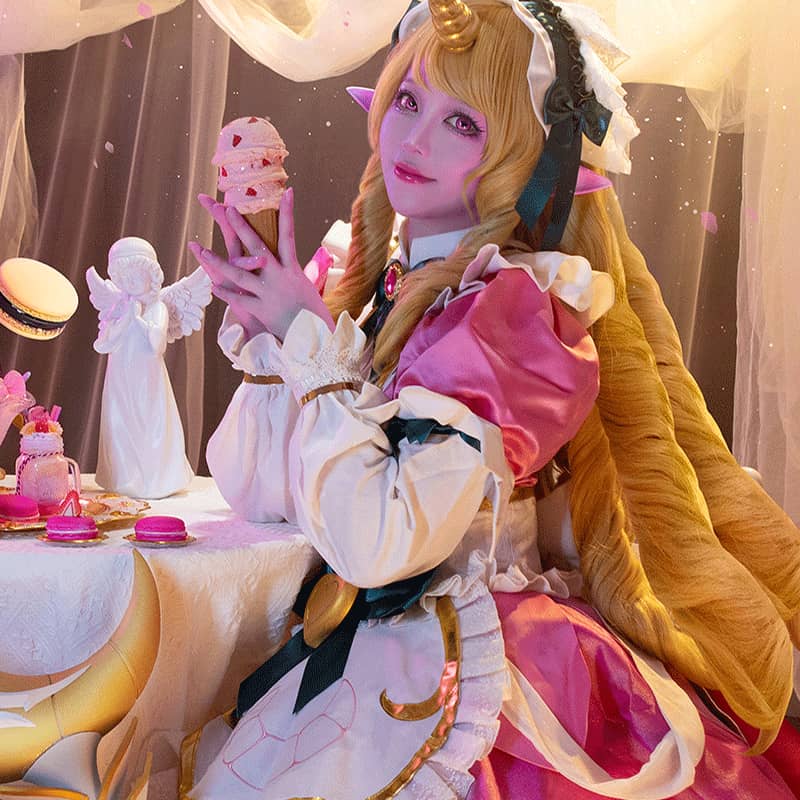 League Of Legends LOL Cafe Cutie Soraka Cosplay Unicorn Horn