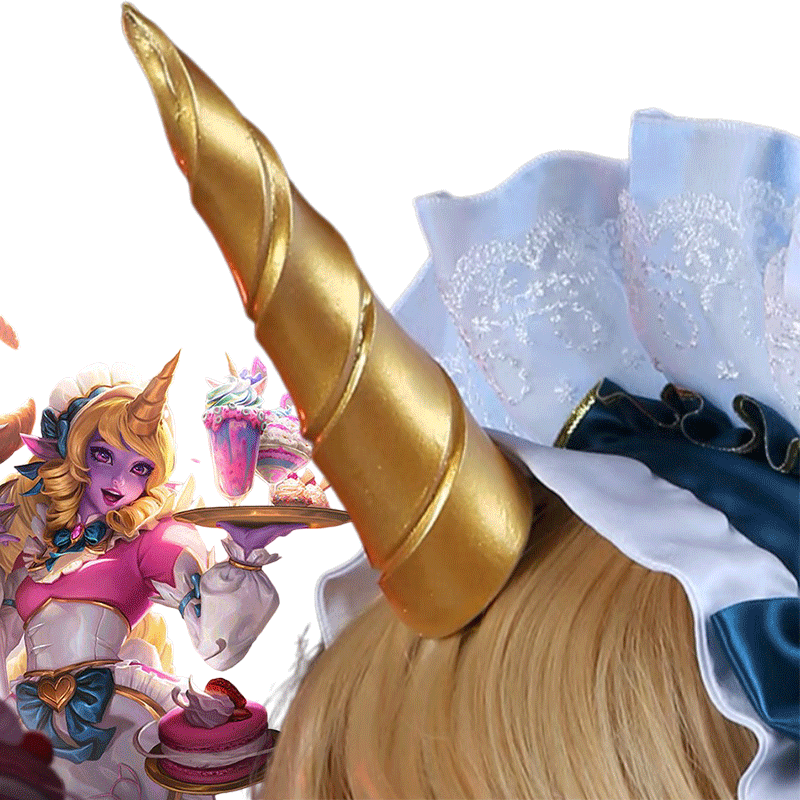 League Of Legends LOL Cafe Cutie Soraka Cosplay Unicorn Horn