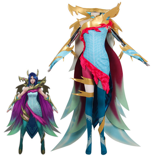 League Of Legends LOL Fae Dragon Ashe Cosplay Costume