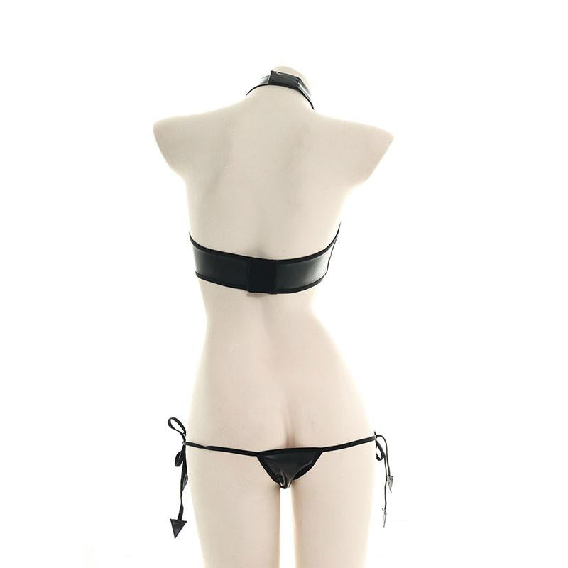 Little Devil Sexy Lingerie Black Suit Cosplay Costume