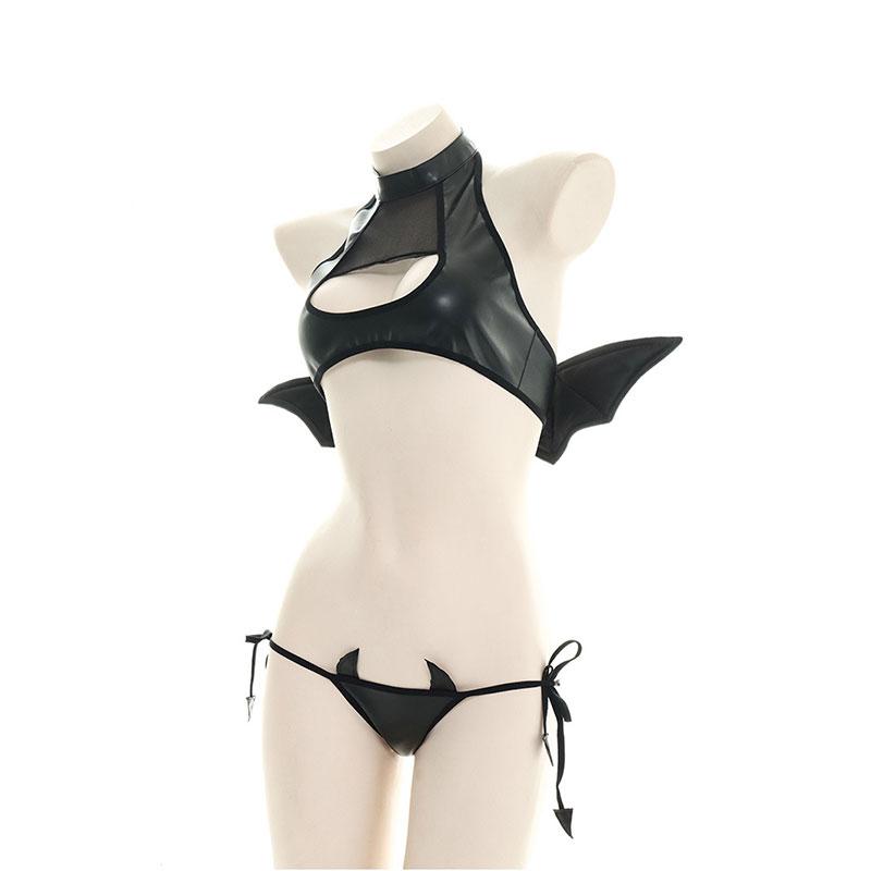 Little Devil Sexy Lingerie Black Suit Cosplay Costume