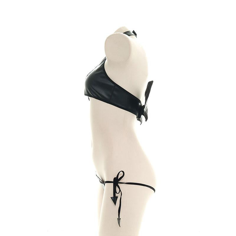 Little Devil Sexy Lingerie Black Suit Cosplay Costume