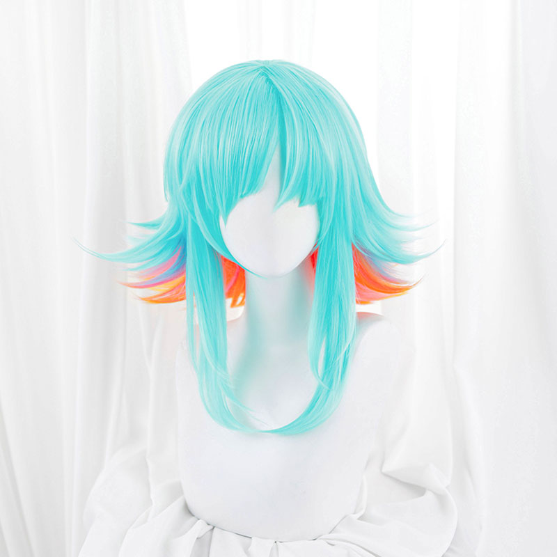 LOL KDA Neeko Cosplay Wigs Bule Mixed Organe Wigs