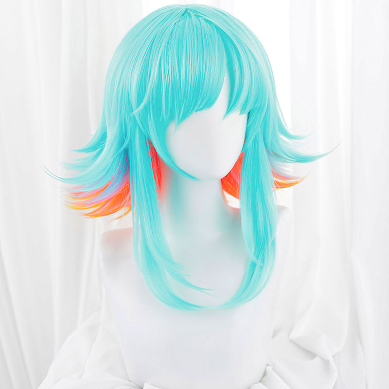 LOL KDA Neeko Cosplay Wigs Bule Mixed Organe Wigs