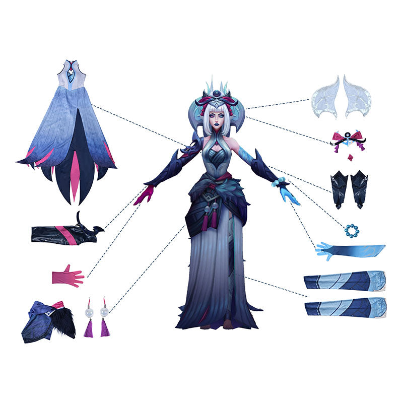 LOL Snow Moon Morgana Cosplay Costume