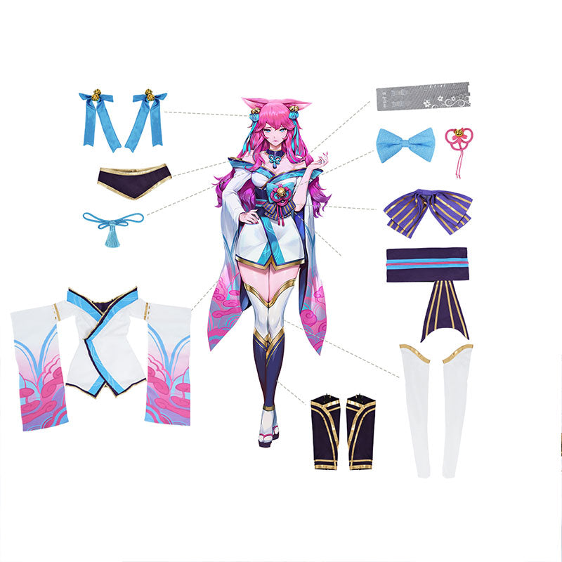 LOL Spirit Blossom Ahri Cosplay Costume