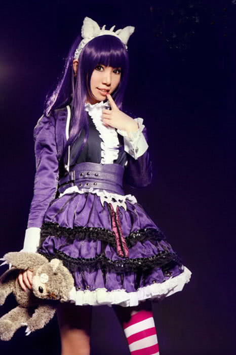 LOL Game Annie Purple Cosplay Costumes Dress
