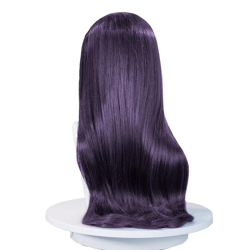 Anime LOL Arcane Caitlyn Plicewoman Purple Long Straight Cosplay Wigs